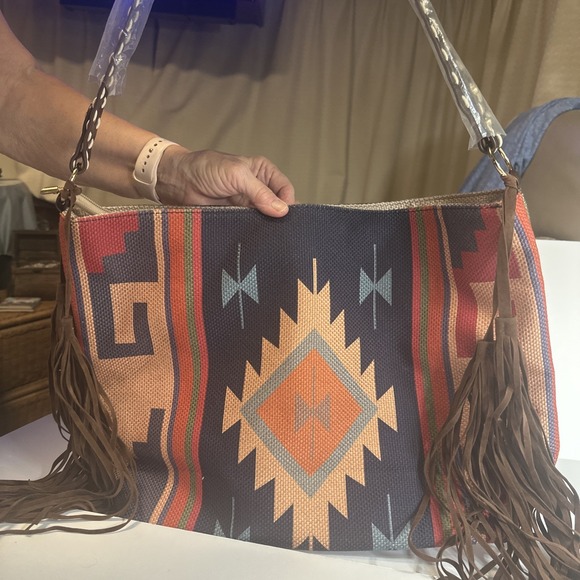 Unbranded Handbags - PRETTY CANVAS TOTE NWOT AZTEC DESIGN